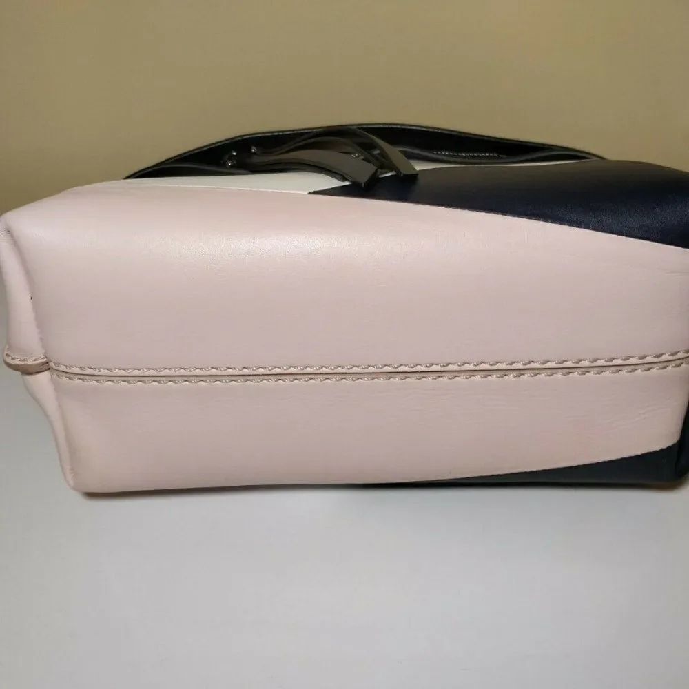Tod's Micro Wave Colorblock Navy Pink Preowned - Picture 5 of 8
